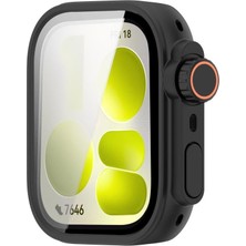 Ceylan Adam [change-Case] Huawei Watch Fit 5 Için 2’si 1 Arada Sert Polikarbonat Kasa Koruyucu Dokunma ve Netliği Etkilemeyen Darbelere ve Çizilmeye Karşı Fit 5 Ekran Koruyucu Kılıfı (Siyah)
