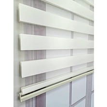 Ceylan Adam Düz Renk Stor Zebra Perde, 3 Renk Seçeneği, 240X200, Ekru