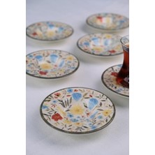 Ceylan Adam Porselen Fiori Çay Tabağı Seti 12 cm 6 Parça BNS6CTPRS1217