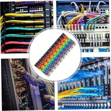 Ceylan Adam 0-9 Dijital Kodlu Renkli Kablo Işaretleyici, Pvc Malzeme, Çok Renkli, Silindirik, Mat Finish, 100 Adet, Numaratör (6 Mm)