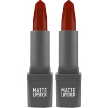 Ceylan Adam Mat Ruj, Yoğun Renk Veren Uzun Süre Kalıcı Nemlendirici Kadifemsi, Matte Lipstick 423 Wine Red (2 Paketi)