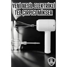 Tbl Dekor Mikser Çırpıcı Şarjlı Mini Taşınabilir Beyaz Tel Çırpıcı Paslanmaz Çelik