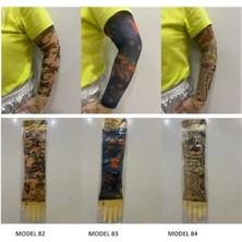 Ceylan Adam Giyilebilir Dövme Sleeve; 3 Çift 6 Adet Set, Model 82-83-84, Kızlar Serisi