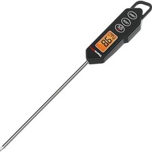 Ceylan Adam TP01HW Işıklı Ekranlı, 13.5 cm Uzun Problu ve Mıknatıslı Dijital Gıda Termometresi (Siyah)