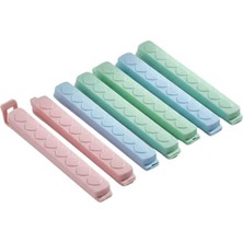 Ceylan Adam Poşet Klipsi 10 Cm; Gıda Poşeti Kapatma Mandalı, 6 Adet Çok Amaçlı Plastik Klips, Mutfak ve Saklama Için (Renkli Set)