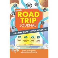 Ceylan Adam Ontario Road Trip Günlük (From Toronto, Fall/winter): Fillable Journal With 12 Full Day Road Trips, 36 One Location Day Trips, 20 Unique Food Places & 10 Fun Road Games!