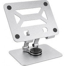 Ceylan Adam Tablet Standı 360 Derece Dönebilen Tablet Stand Katlanabilir Metal Tablet Tutucu Standı Tablet ve Telefon Tutucu Stant Tablet Tutucu Metal (N04 - Gri)