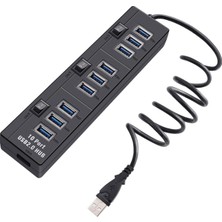 Xml Bayiciniz Tr 10 Port USB 2.0 Hub 480 Mbps LED Göstergeli 1 Metre Kablo | 10PU