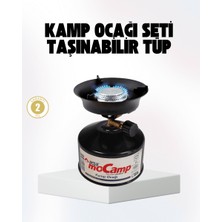 Decostyle Outdoor Kamp Ocağı Gazlı Taşınabilir Pişirme Seti Üç Ayaklı Denge Aparatlı
