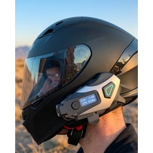 Decostyle Kask Içi Kablosuz Kulaklık Ipx8 Su Geçirmez LED Ekranlı