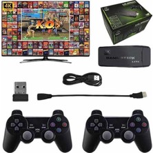 Decostyle Çift Kollu 2.4g Kablosuz Retro 4K Game Stick 3500 Oyun Atari Hd Görüntü Kalitesi
