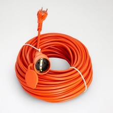Ceylan Adam Seyyar Uzatma Kablosu 20 mt 3x1.5 mm Turuncu Renk Cca Elektrik Kablo Dayanıklı Prizli Kablo