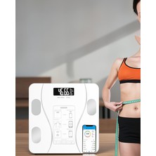 TeknoKapsül Akıllı Dijital Tartı Bluetooth Kilo Yağ Su Kitle Ölçer UCZTF1072TARTI3