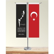 Ceylan Adam Kırlangıç Figürlü Masaüstü Bayrağı