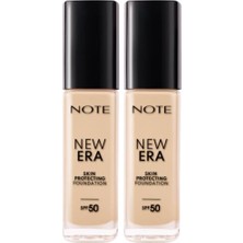 Ceylan Adam Fondöten, Cosmetics New Era Skin Protecting 110 Soft Ivory Nemlendirici Etkili Spf 50 Hyaluronik Asitli, (2 Paketi)