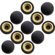 Ceylan Adam 10 Adet 15 mm Siyah Dekoratif Vida Kapağı Kapatıcı Mat Vida Tapası Tıpası