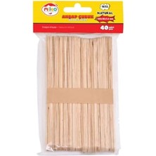 Ceylan Adam Ahşap Dil Çubuğu, Geniş, Naturel, 40'lı Paket