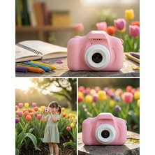 TeknoKapsül Mini Kamera Hd Video Fotoğraf Çekimli Şarj Edilebilir Uczzzçocukkamerasıpembe-5