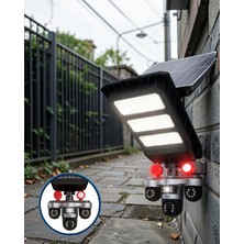 Decostyle Güneş Enerjili Dış Mekan Güvenlik Kamerası Gece Görüşlü LED Projektörlü