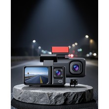 Decostyle Üç Kameralı Dash Cam 170° Geniş Açılı Full Hd XUCZZZDVR1ARAÇKAMERASI