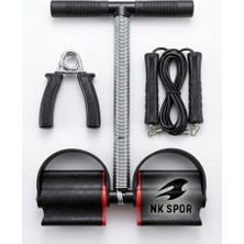 Ceylan Adam Nk Spor 3'lü Fonksiyonel Body Trimmer Seti, Body Trimmer Karın Egzersiz Alet-El Yayı ve Atlama Ipi-Evdespor-Direnç Lastiği-Egzersiz