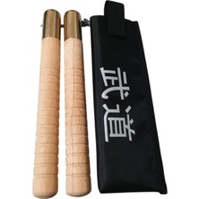 A³Store Spor Nançaku Ahşap, 28 Cm, Kayın Ağacı, Çantalı Set, Eğitim