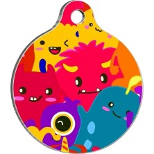 Pawstar QR29 Monsters Desenli Kedi Köpek Isimliği