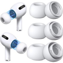 Ceylan Adam Airpods Pro ve Pro 2 Için 3 Çift Silikon Kulak Ucu, Gürültü Azaltma Delikli, Kaymaz Tasarım