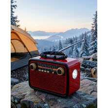 TeknoKapsül Bluetooth Nostalji Radyo Ahşap Tasarım Uucznostaljikr3-1