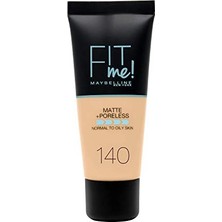 Ceylan Adam Fondöten, New York Fit Me Matte+Poreless, 140 Cool Medium, 30 ml