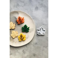 Ceylan Adam Makinada Yıkanabilir Yaprak Kurabiye Kalıbı, 6x6 Cm, Şeffaf