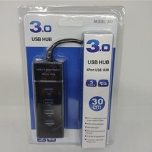 Xml Bayiciniz Tr 4 Port USB 3.0 Hub Çoğaltıcı Çoklayıcı Çoklama 303 Siyah