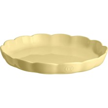 Emile Henry Madeleine Yivli Tart Tabağı, 30 Cm, Vanilya