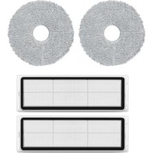 Ceylan Adam X10 Plus X20 Plus Xiaomi Uyumlu Yedek Mop ve Hepa Filtre-4 Parça
