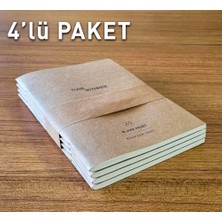 Ceylan Adam A5 Kraft Kapak Tel Dikişli Defter 4'lü Paket