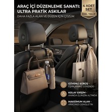 IK Kuzey 4 Adet Araç Içi Oto Askı Koltuk Arkası Çanta Askısı Poşet Tutucu Eşya Taşıma Kancası Araba Organizer Aksesuarı