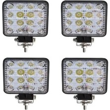 Oto Türk 16 Ledli Çalışma Lambası 12-24 Volt Ile Uyumlu 1 Yıl Garanti 4 Adet