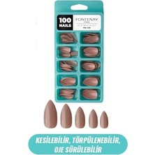 Ceylan Adam 100'LÜ Renkli Balerin Protez Takma Tırnak, NO:129