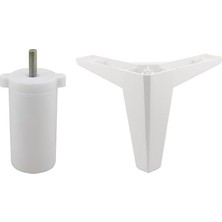 Ceylan Adam Set Sedir Lüks Mobilya Kanepe Koltuk Tv Ünitesi Yükseltici Destek Ayağı Ayakları Beyaz, 14 Cm, 20'li