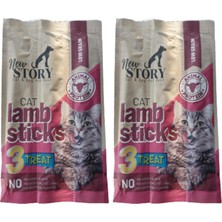 Ceylan Adam Kedi Ödül Maması, Kuzu Etli Stick, 3'lü Set, Yumuşak, Yetişkin Kediler Için 2'li Set