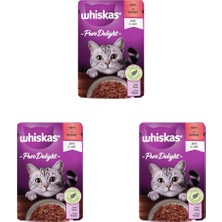 Ceylan Adam Pouch Pure Delight Jöle Içinde Sığır Etli Yetişkin Kedi Konservesi 85 G 3'lü Set