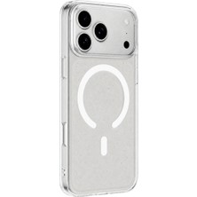 TeknoKapsül Apple iPhone 18 Pro Combo Simli Magsafe Kapak - Şeffaf