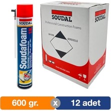 Ceylan Adam Soudafoam 1k Poliüretan Montaj Köpük 600 G., 12'li Paket