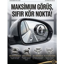 IK Kuzey Kör Nokta Aynası Araç Oto Yan Ayna Geniş Açı Görüş Aynası 2 Adet Set