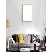 Ceylan Adam Çerçeve; Doğal Ahşap Resim, 30X42 Cm, A3 Boyut, Bej, Dikey ve Yatay Kullanım, Zımparalanmış Yüzey, Şeffaf Plastik Pet Cam