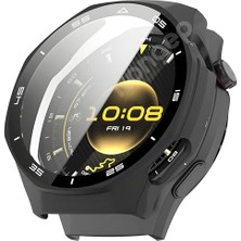 Ceylan Adam Huawei Watch Gt6 Pro 46 mm Için Siyah 2'si 1 Arada Polikarbonat Kasa ve Ekran Koruyuculu Kılıf