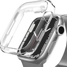 Ceylan Adam Apple Watch Series 10 46 mm Için Ekranı Tamamen Kapatan Şeffaf Silikon Kılıf