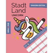 Ceylan Adam Stadt Land Unicorn: Einhorn Edition Für Mädchen Ab 10 Jahren; Geschenk Für Teenager, Quiz Spiel Zum Mädelsabend: 35 Blatt Din-A4 (Seiten Zum Ausschneiden)