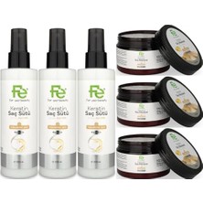 Ceylan Adam Keratin Saç Sütü 200 ml ve Saç Maskesi 300 ml Içeren Karma 6'lı Set