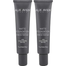 Ceylan Adam Mat Fondöten, Uzun Süre Kalıcı Doğal Mat Bitişli E Vitamini Içeren, Matte Foundation 409 Cashmere (2 Paketi)